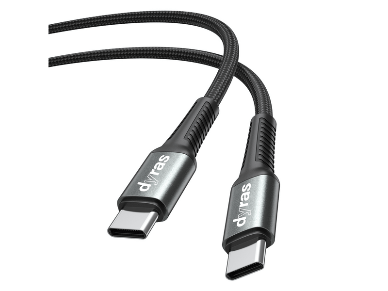 Dyras CAB-X288BK Adat- és töltőkábel, Type-C Type-C, 1m