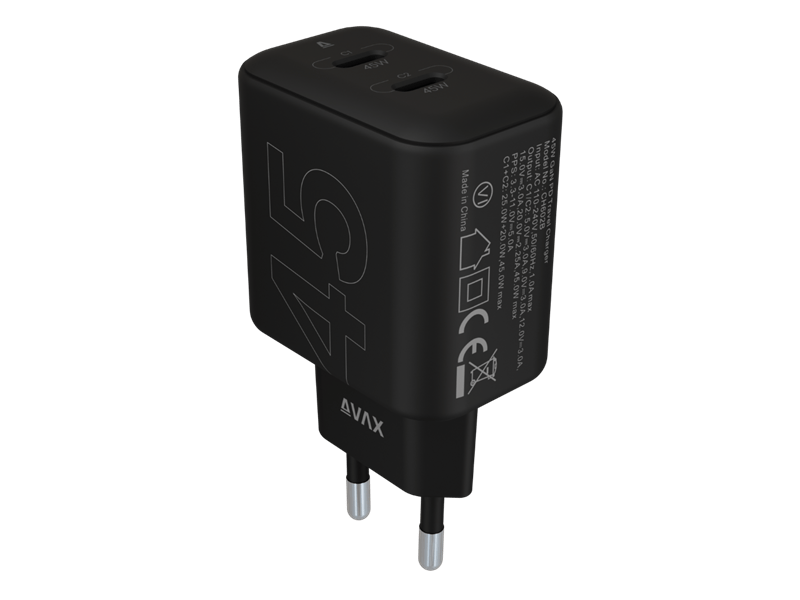 Avax CH602B SPEEDY+ Gyorstöltő adapter, fekete