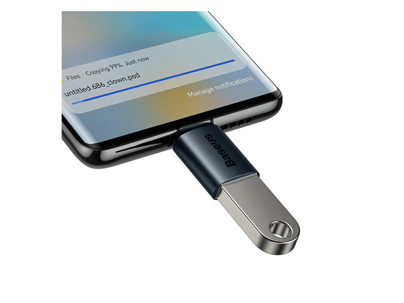 Baseus Ingenuity Mini USB Type-C – USB Type-A OTG adapter, kék