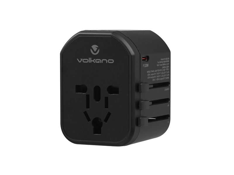 Volkano VK8018BK Worldwide Series utazó töltőadapter