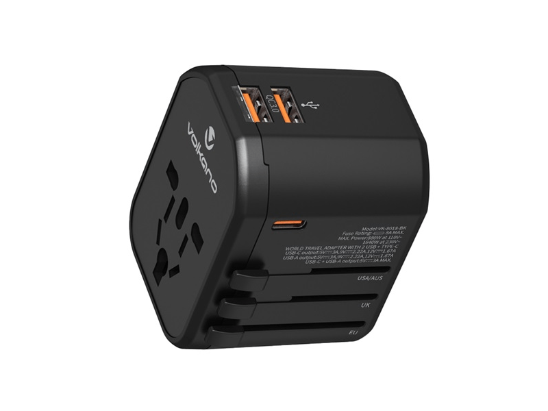 Volkano VK8018BK Worldwide Series utazó töltőadapter