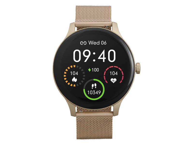 Garett Classy Okosóra, arany, acél szíj