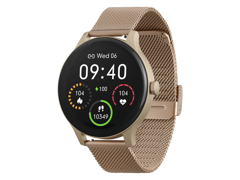 Garett Classy Okosóra, arany, acél szíj