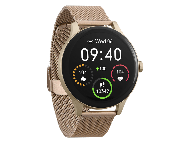 Garett Classy Okosóra, arany, acél szíj