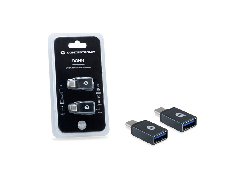 Conceptronic DONN03G USB-C - USB-A OTG Adapter, 2 db