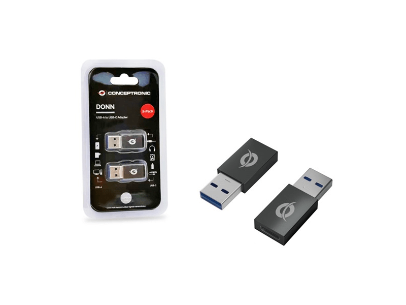 Conceptronic DONN10G USB-A 3.0 to USB-C átalakító, fekete