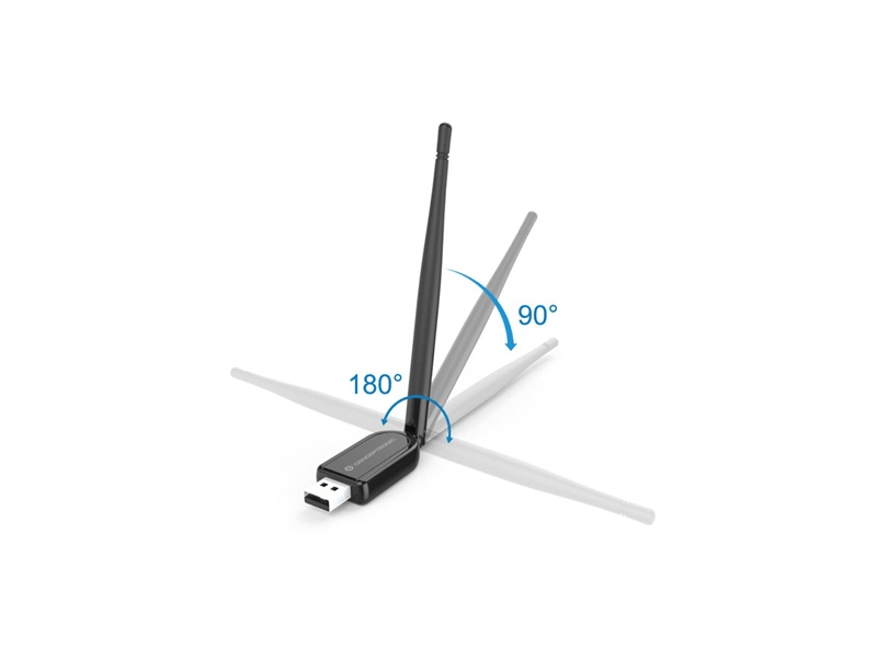 Conceptronic Bluetooth Adapter - ABBY07B (Bluetooth5.1, külső antenna, Távolság: 100m, fekete)