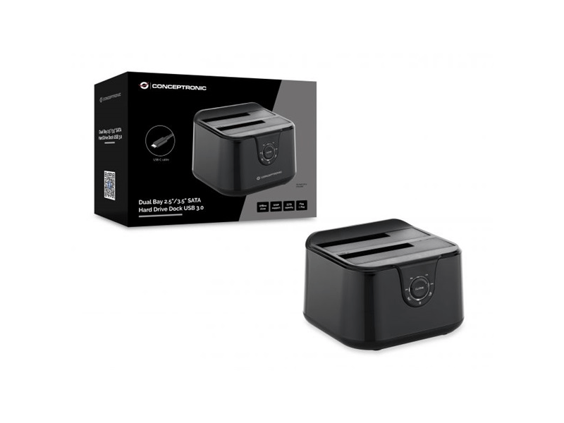 Conceptronic DONN12B HDD/SSD Dokkoló, 2,5/3,5