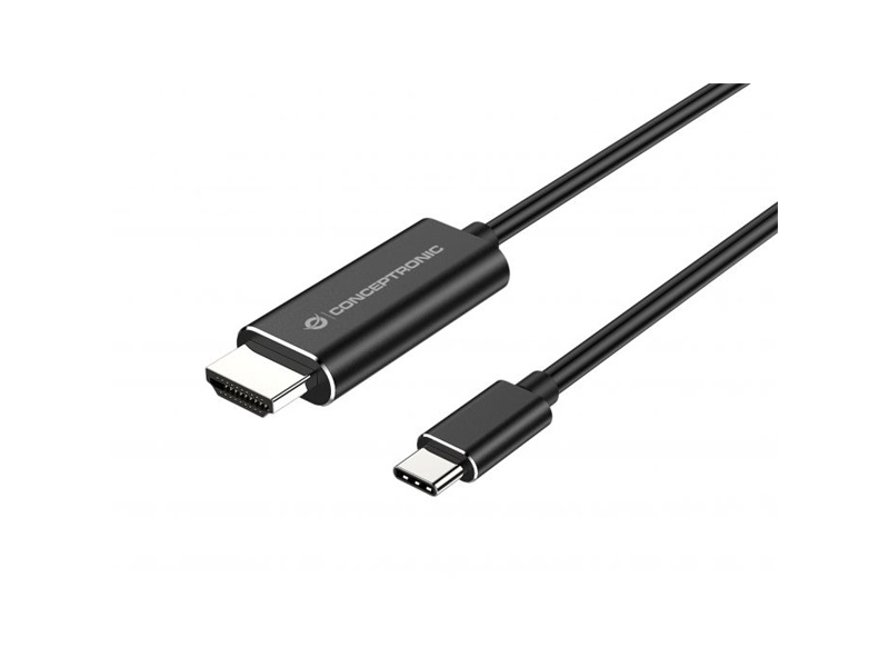 Conceptronic Kábel - ABBY04B (USB-C to HDMI, 4K/30Hz, 2m, fekete)