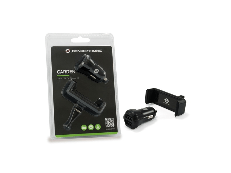 Conceptronic telefon töltő/tartó kit (CUSBCAR2AKIT)
