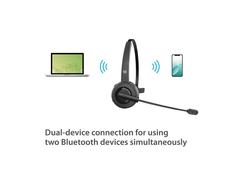 Conceptronic POLONA03BDA Vezeték nélküli headset, fekete