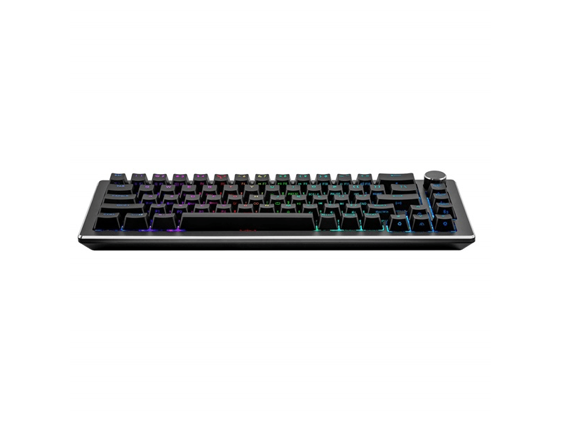 COOLER MASTER Vezeték Nélküli Billentyűzet CK721 65% RGB Mechanikus Gaming, Brown Switch, Space Grey, magyar