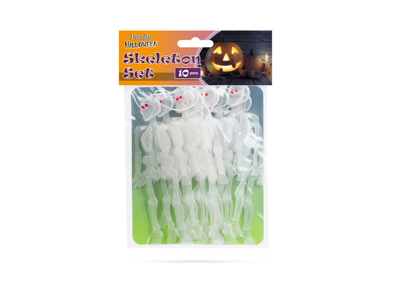 Family 58104 Foszforeszkáló csontváz szett 10db, fehér