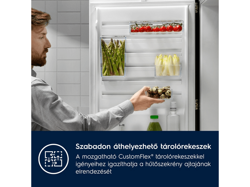 Electrolux ENS8TE19S Beépíthető kombinált hűtőszekrény
