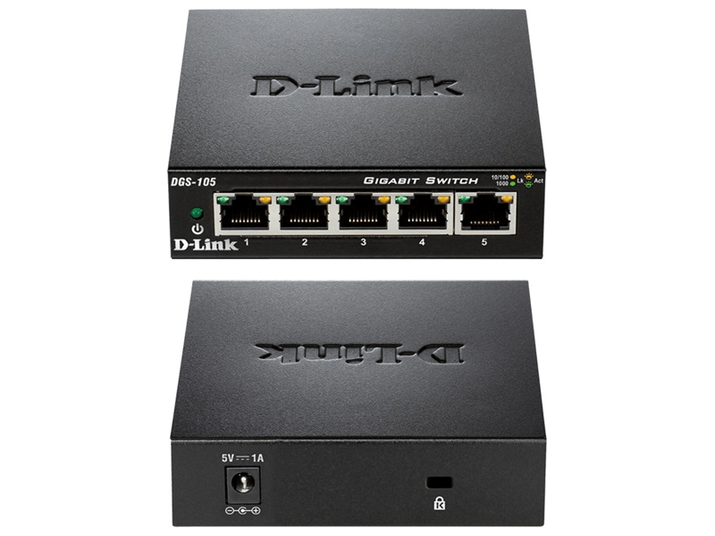 D-Link DGS-105/E 5 portos Gigabit Switch