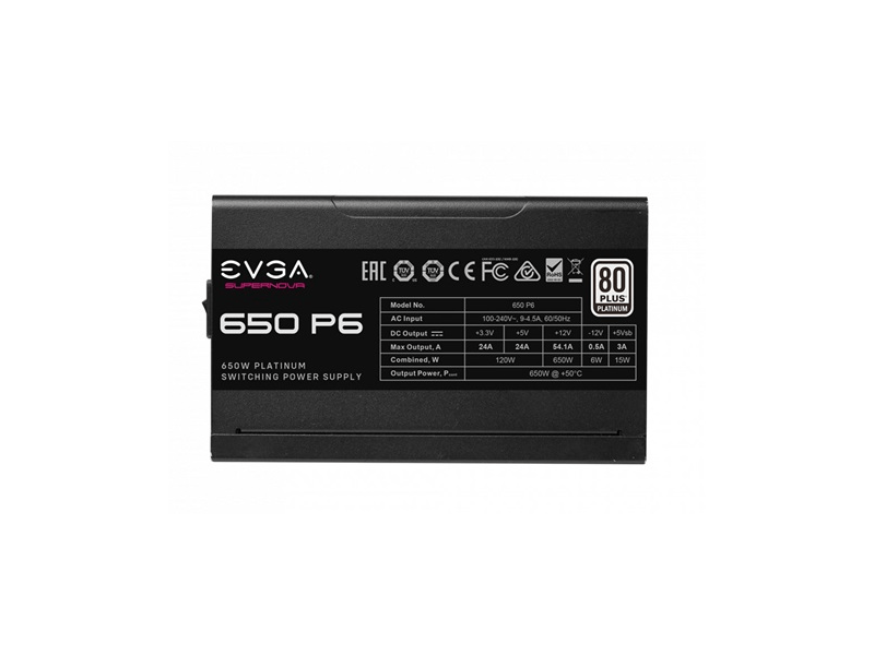 EVGA 220P60650X3 SuperNOVA 80+ Platinum Tápegység