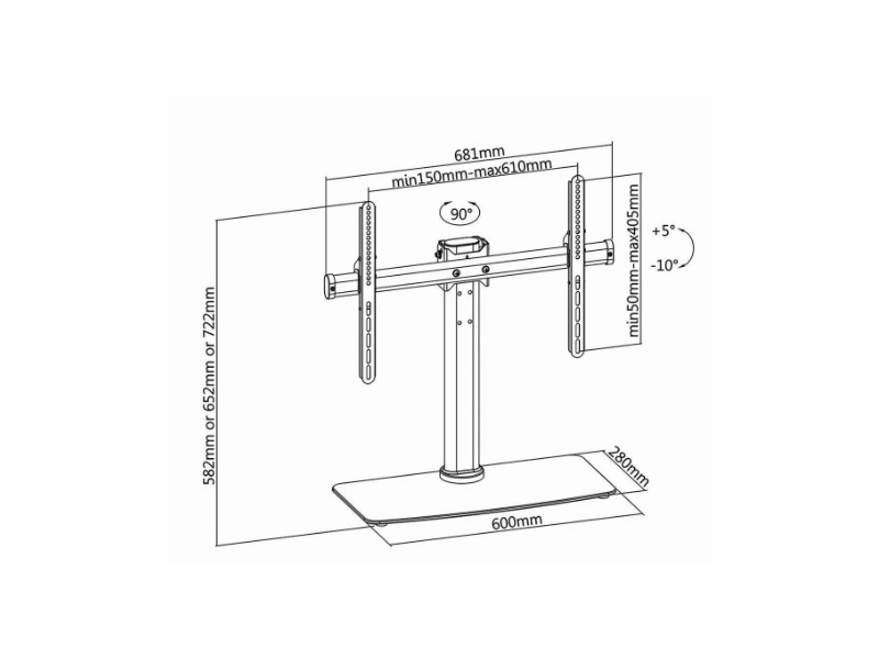 Nedis TVSM2330BK Állítható TV állvány