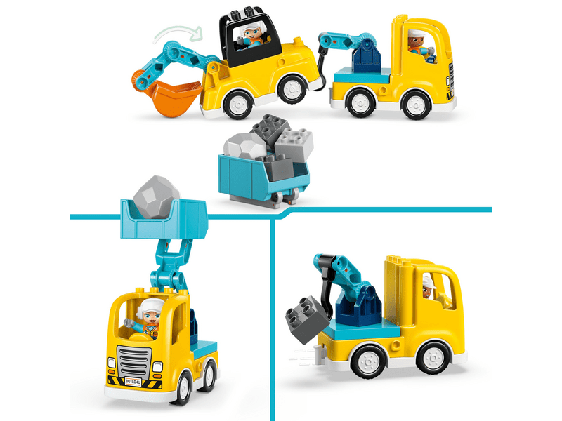LEGO® DUPLO® Városi kalandok 3 az 1-ben építési munkagépek (10475)