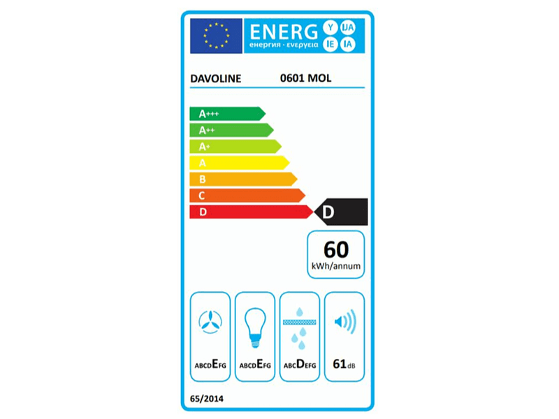 Davoline Olympia 160 ST WH Páraelszívó bekötő szettel, fehér