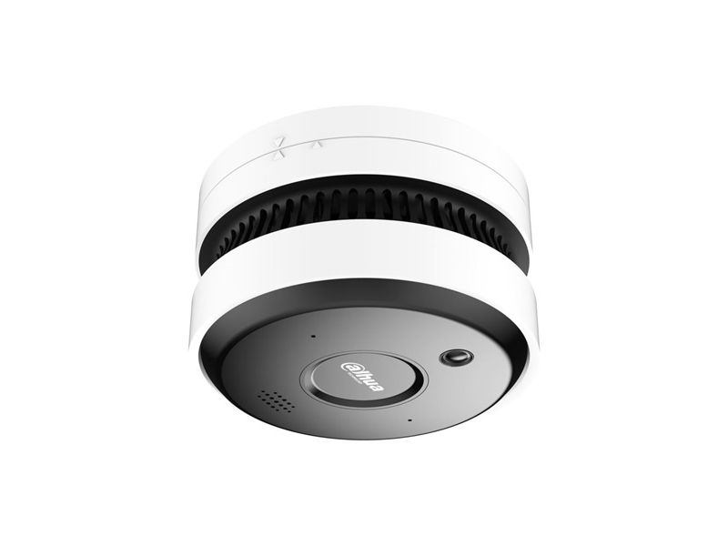 Dahua IP Tűzjelzőkamera - HY-SAV849HA-E (Wisualarm, Beépített füstérzékelő/Tűzjelző; 5MP, 2mm, beltéri, H265+, PoE; AI)