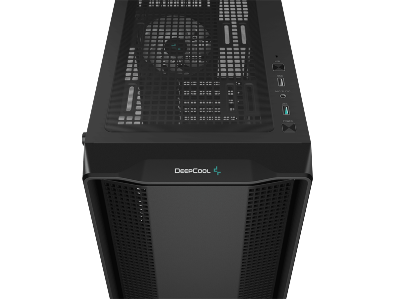 DeepCool Számítógépház - CC560 V2 (fekete, ablakos, 4x12cm ventilátor, Mini-ITX / Micro-ATX / ATX, 1xUSB3.0, 1xUSB2.0)