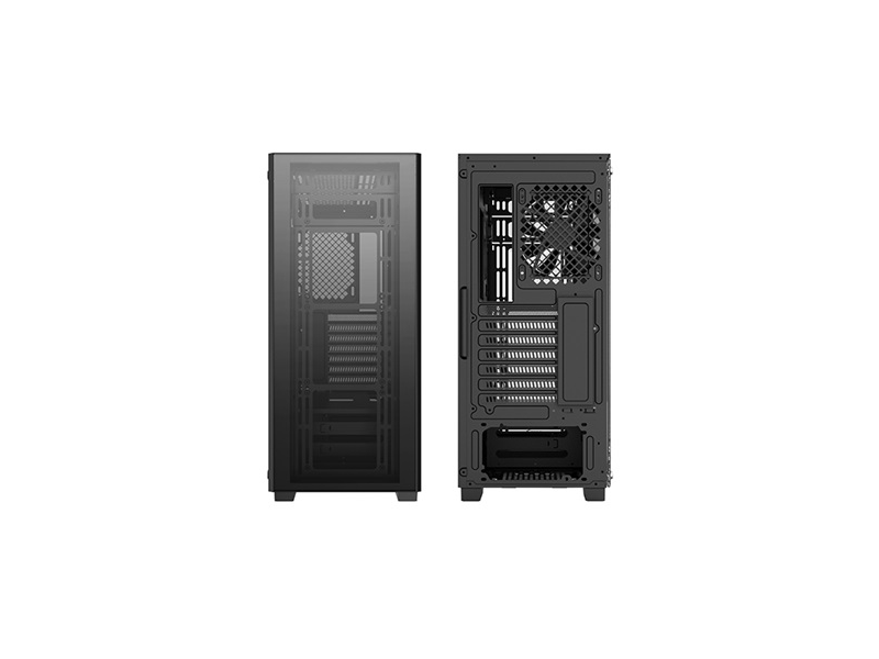 DeepCool Számítógépház - MATREXX 50 ADD-RGB 4F (fekete, ablakos, 4x12cm ventilátor, ATX, mATX, 1xUSB3.0, 2xUSB2.0)