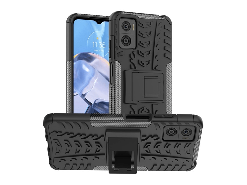 Gigapack Motorola Moto E22/E22i Defender szilikon telefonvédő tok, fekete (GP-137646)