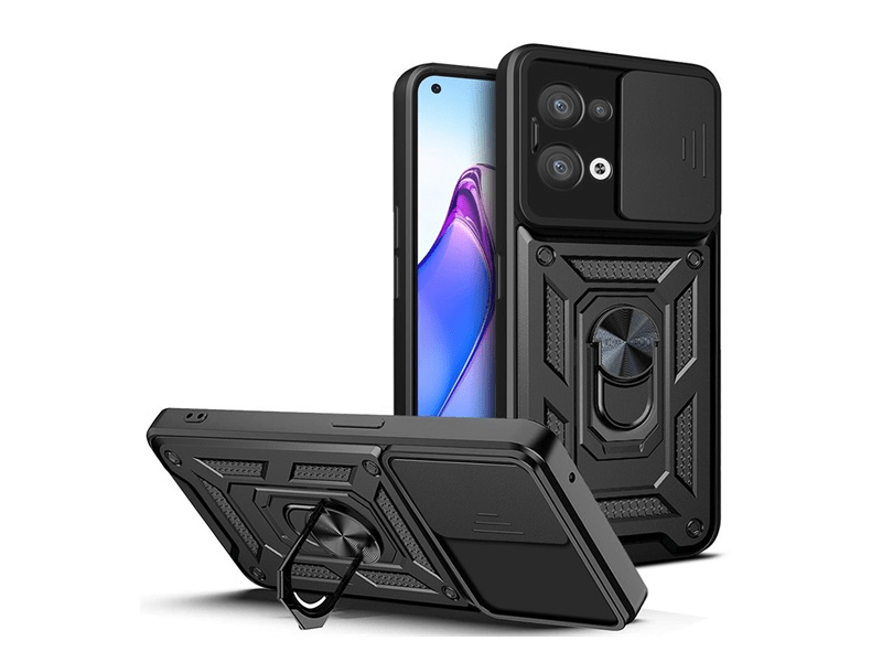 Gigapack Oppo Reno 8 Defender szilikon telefonvédő tok, fekete (GP-137650)