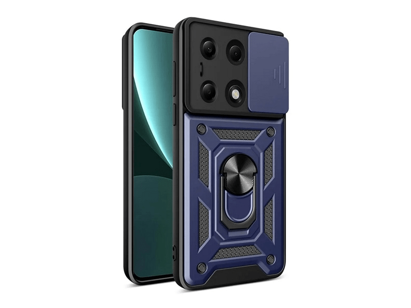 Gigapack Poco M6 Pro 4G Defender szilikon telefonvédő tok, sötétkék (GP-157146)