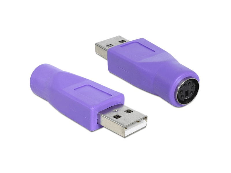 Delock USB-A male - PS2 female átalakító (65461)
