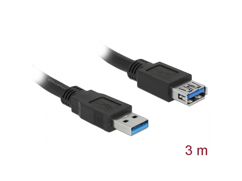 Delock 85057 USB 3.0 Hosszabbító kábel, 3m