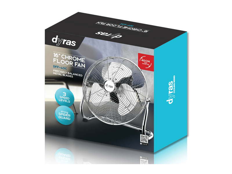 Dyras DFF-40C Padlóventilátor, Króm