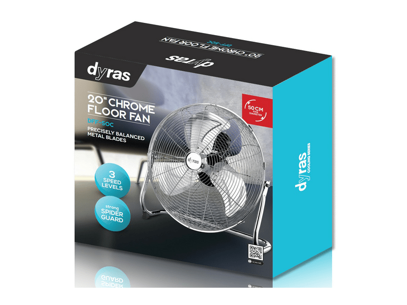 Dyras DFF-50C Padlóventilátor, Króm