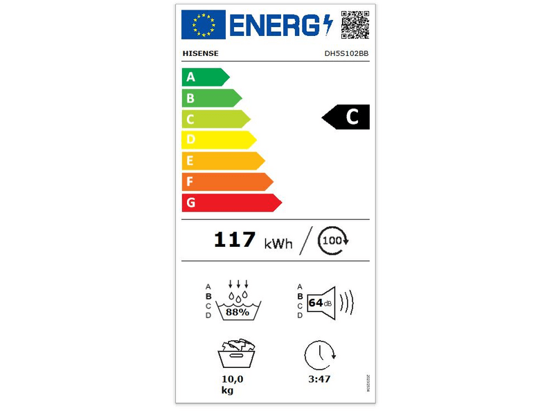 Hisense DH5S102BB Szárítógép
