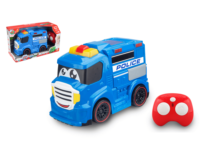 KiddyGo! műanyag távirányítós rendőrautó fénnyel és hanggal
