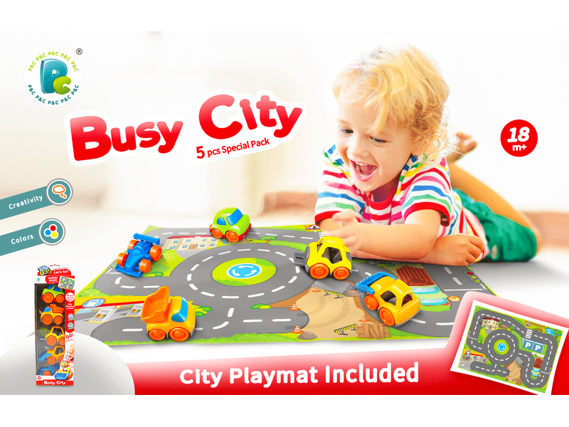 KiddyGo! Játszószett 5 db kisautóval (DHTS10424HB)