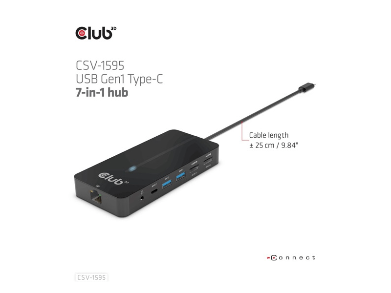 Club 3D CSV-1595 USB Type-C 7in1 HUB