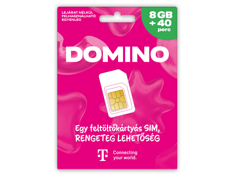 Telekom Domino Sim kártya, 40perc/8GB