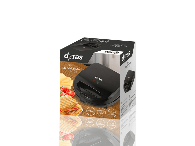 Szendvicssütó, 3 az 1-ben