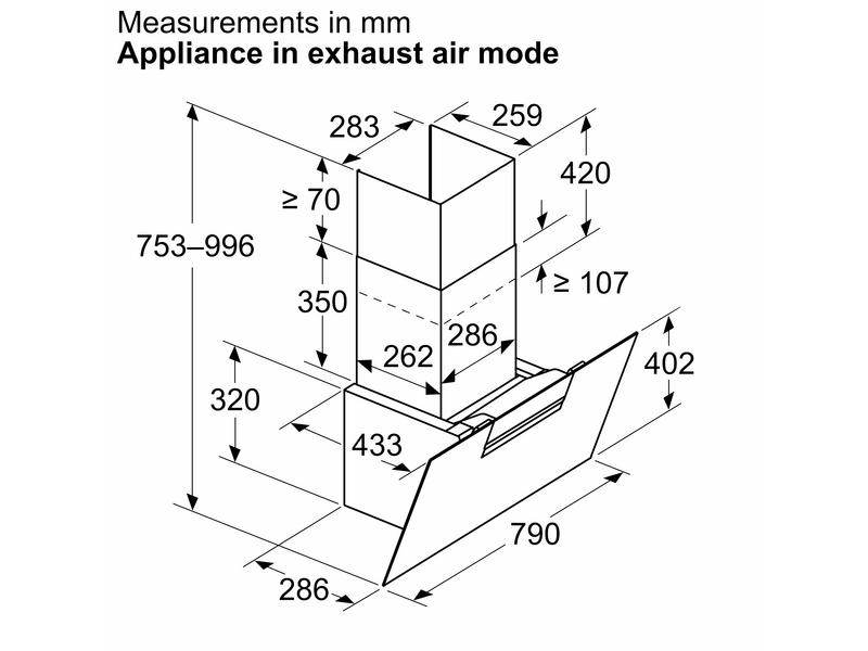 Bosch DWK87FN60 Falra szerelhető páraelszívó