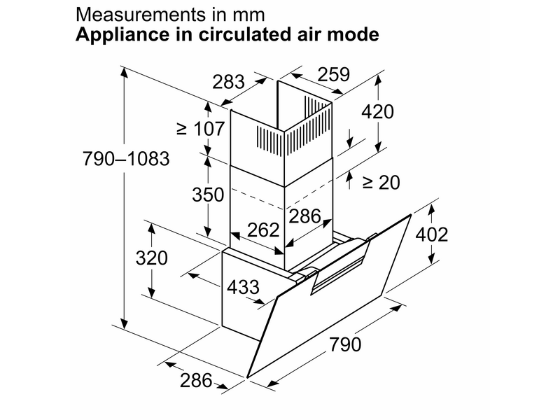 Bosch DWK87FN60 Falra szerelhető páraelszívó