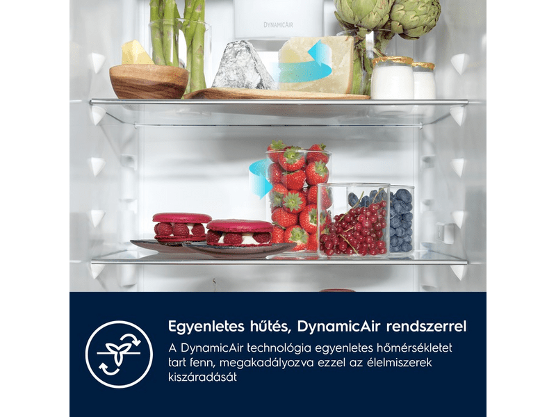 Electrolux ENT8TE18S Beépíthető kombinált hűtőszekrény, NoFrost, 177 cm