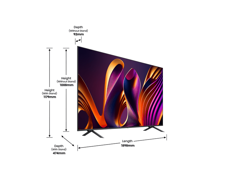 85E7NQPRO 4K UHD Smart QLED TV