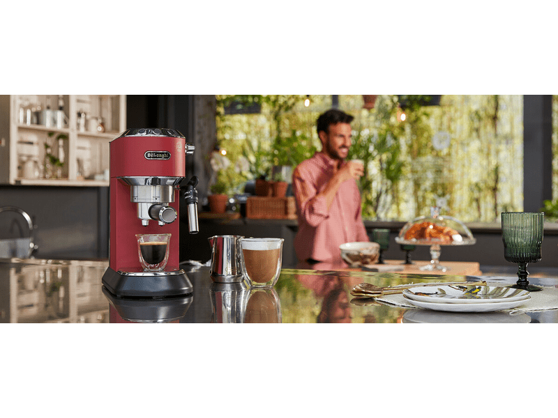 DeLonghi EC685.R Dedica manuális espresso kávéfőző + Kimbo Prestige Espresso Szemes kávé, 1 kg