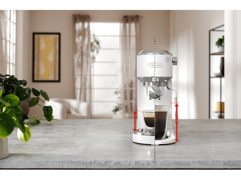 DeLonghi C890.WI Dedica Duo Manuális espresso kávéfőző, fehér