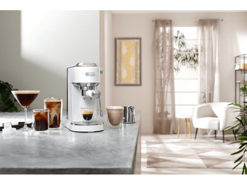 DeLonghi C890.WI Dedica Duo Manuális espresso kávéfőző, fehér