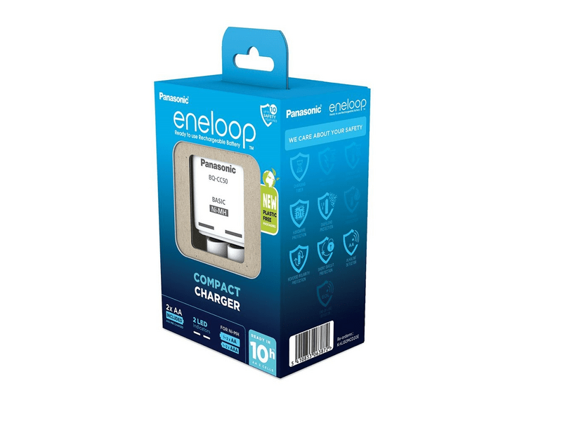 Panasonic eneloop K-KJ50MCD20E akkumulátor töltő + 2000mAh AA akkumulátor, 2 db