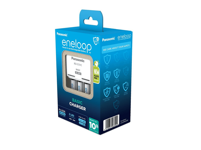 Eneloop K-KJ51MCD04E töltő + 4 db AAA 800mAh akku