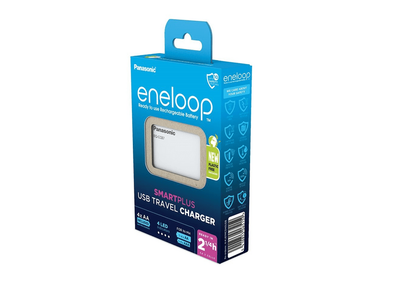 Panasonic eneloop K-KJ87MCD40USB akkumulátor töltő + 4db 2000mAh AA akku