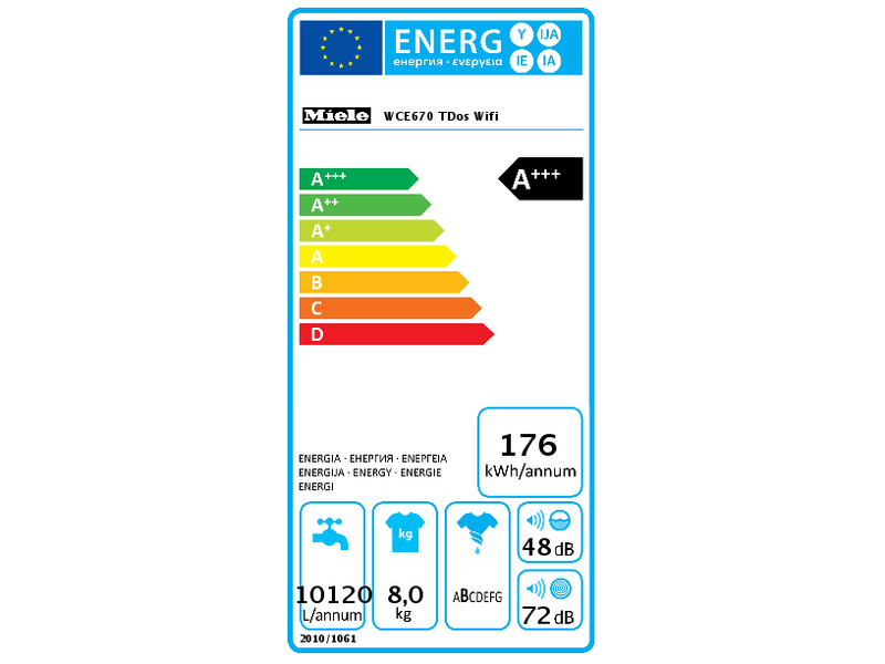 Miele WCE670WCS Elöltöltős mosógép 8kg